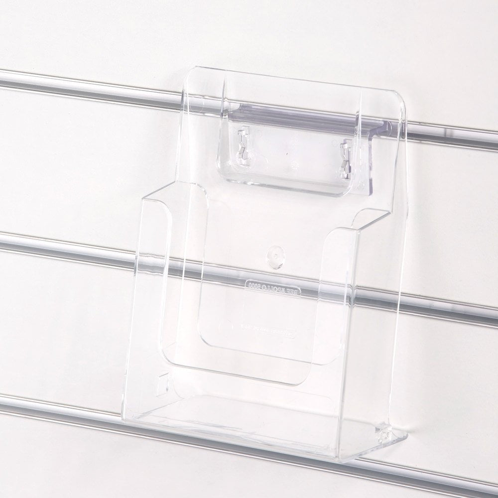 Clear Leaflet Holder/Dispenser for Slatwall