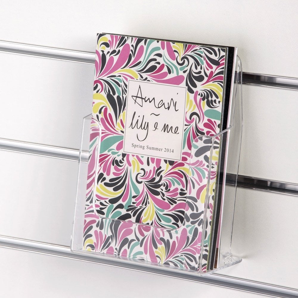 Clear Leaflet Holder/Dispenser for Slatwall