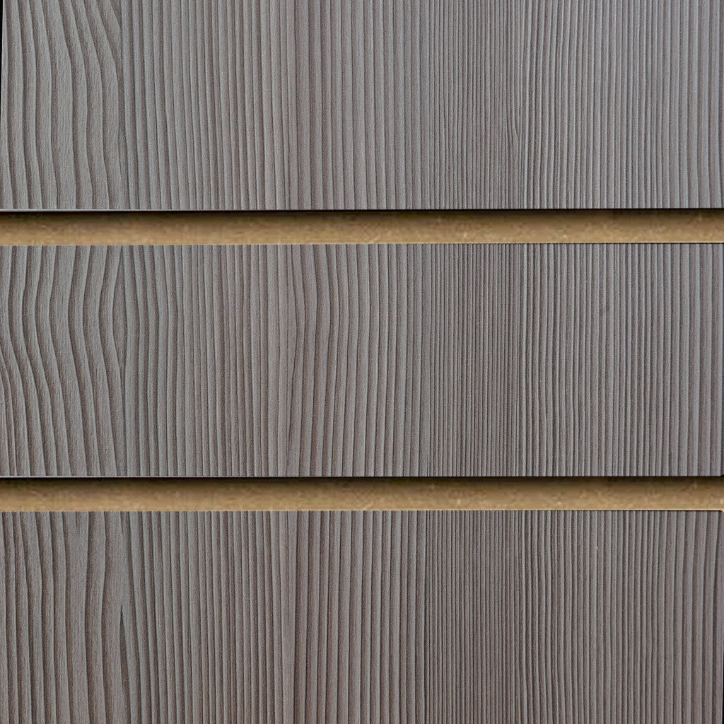 Pino Grey Slatwall Panel - 100mm Centres - 18mm MDF