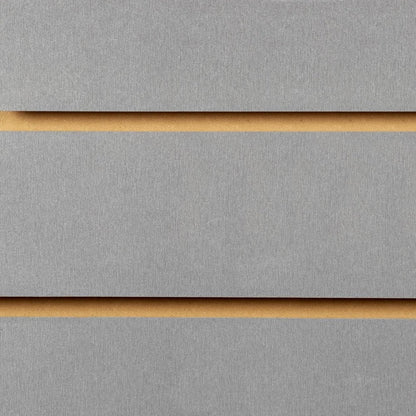 Silver Slatwall Panel - 100mm Centres - 18mm MDF