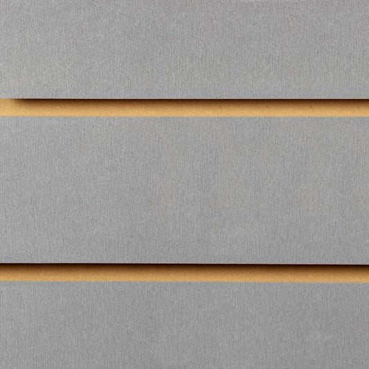 Silver Slatwall Panel - 100mm Centres - 18mm MDF
