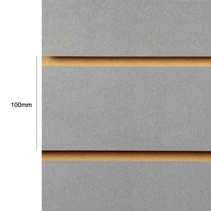 Silver Slatwall Panel - 100mm Centres - 18mm MDF