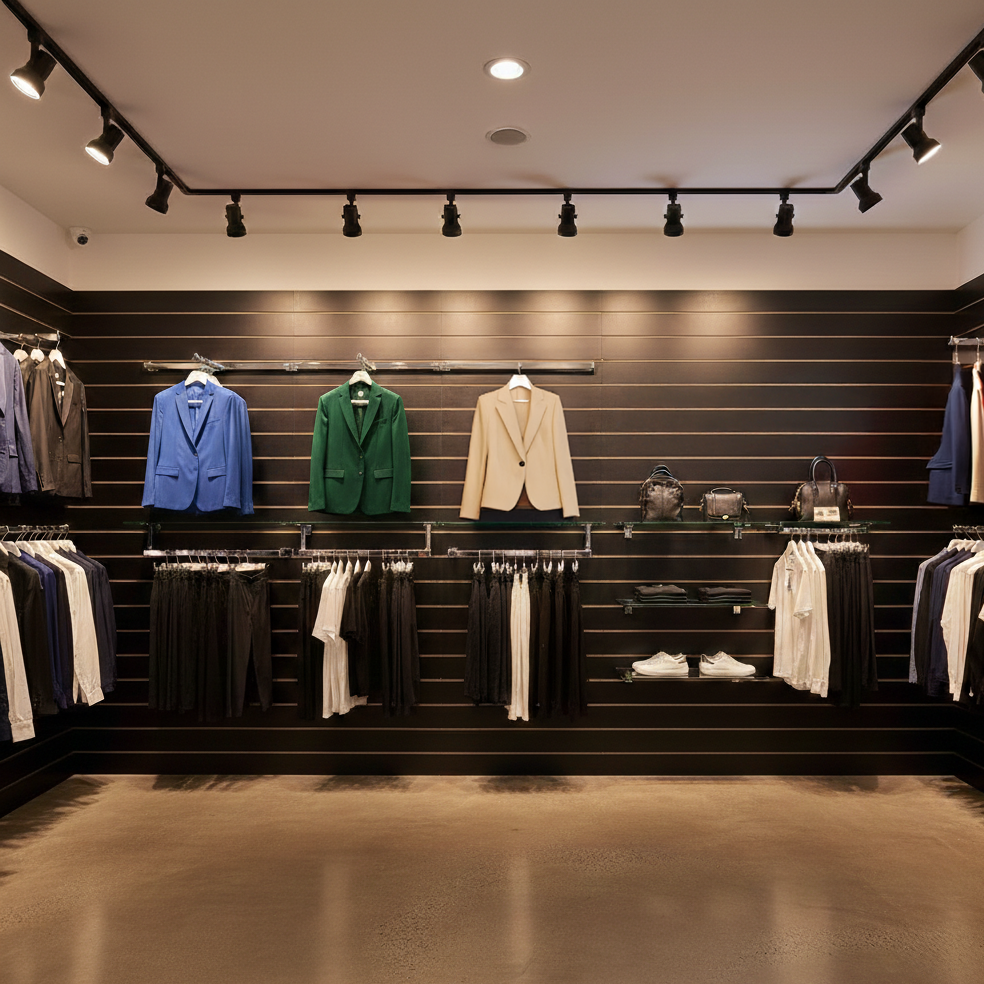 Black Slatwall Panel - 100mm Centres - 18mm MDF