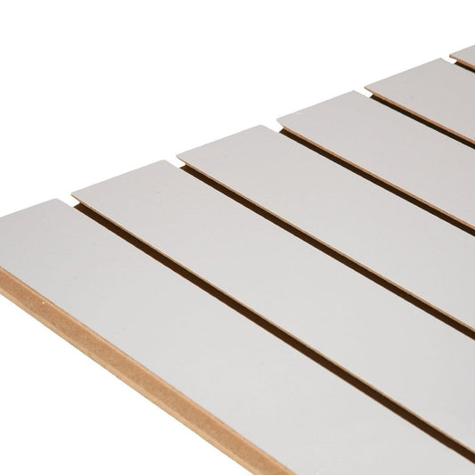 Grey  Slatwall Panel - 100mm Centres - 18mm MDF
