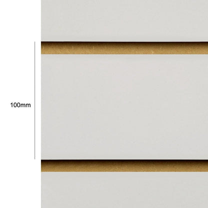 Grey  Slatwall Panel - 100mm Centres - 18mm MDF