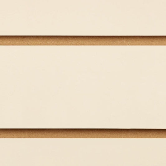 Cream Slatwall Panel - 100mm Centres - 18mm MDF