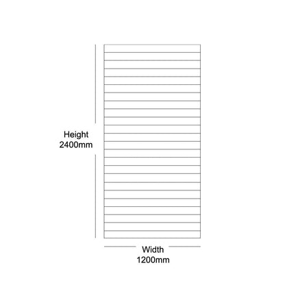 Cream Slatwall Panel - 100mm Centres - 18mm MDF