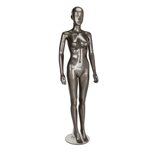 Candor Mannequin 04 - Female - Gloss Pewter - Eco-Friendly Plastic