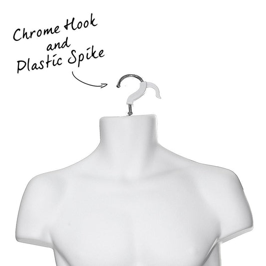 White Hanging Body Form - Male - H960mm