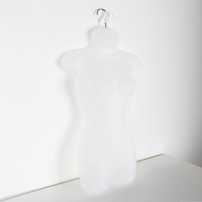 10 x White Frosted Hanging Body Forms - Female - H870mm