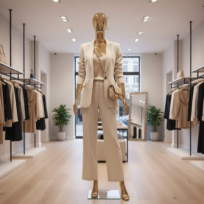 Faceless Mannequin 03 - Female - Metallic Pale Rose Gold - Eco-Friendly Plastic