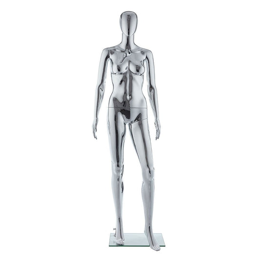 Galaxy Faceless Mannequin 01 - Female - Metallic Chrome - Eco-Friendly Plastic