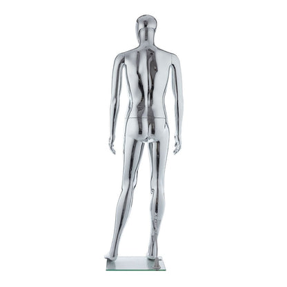 Future Faceless Mannequin - Male - Metallic Chrome - Eco-Friendly Plastic