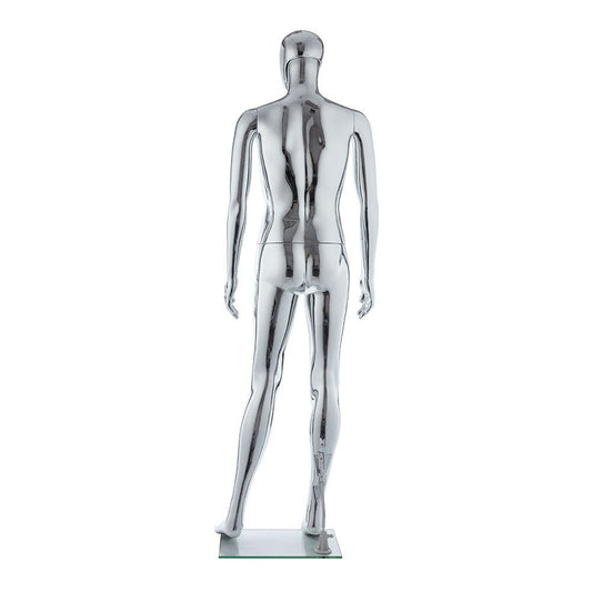 Future Faceless Mannequin - Male - Metallic Chrome - Eco-Friendly Plastic