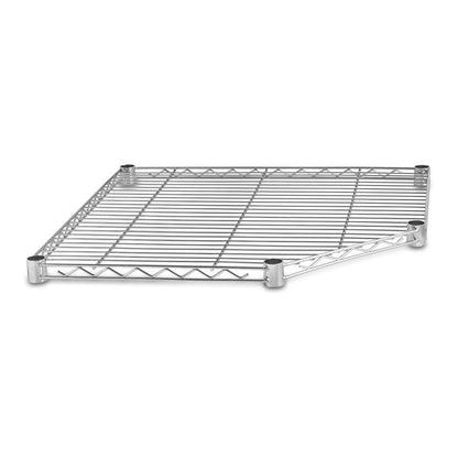 Chrome Wire Corner Shelf for Chrome Wire Shelving - W680 x D680mm - Fits 450mm Deep Shelving