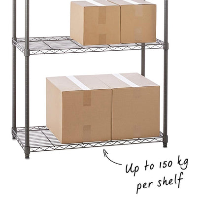 Wire Shelf for Carbon Grey Wire Shelving - W900 x D350mm