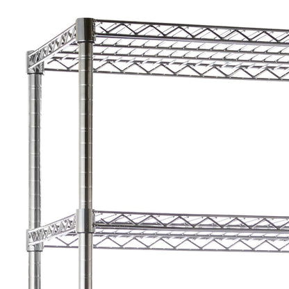 8 Tier Heavy Duty Chrome Wire Shelving Unit - H2400 x W900 x D450mm