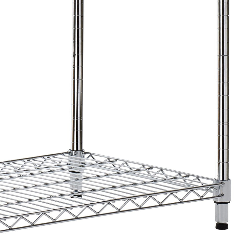 3 x 5 Tier Heavy Duty Chrome Wire Shelving Units - H1800 x D450mm
