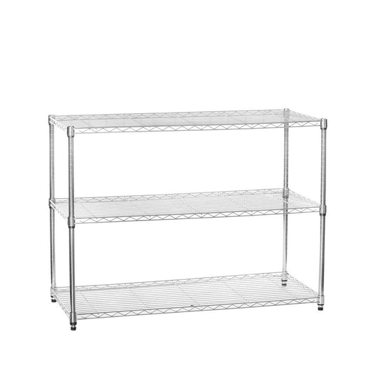 3 Tier Chrome Wire Shelving Unit - H900mm