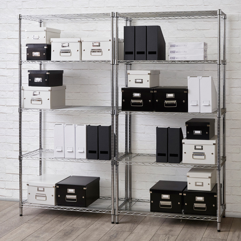3 Tier Chrome Wire Shelving Unit - H900mm