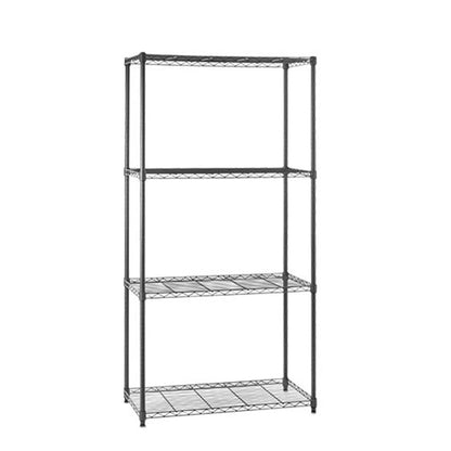 4 Tier Narrow Carbon Grey Shelving Unit - H1800 x W900 x D350mm