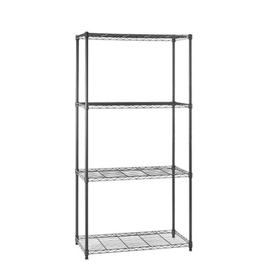 4 Tier Narrow Carbon Grey Shelving Unit - H1800 x W900 x D350mm