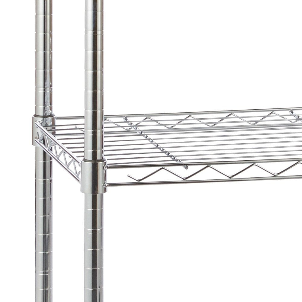4 Tier Chrome Wire Shelving Unit - H900 x W750 x D350mm