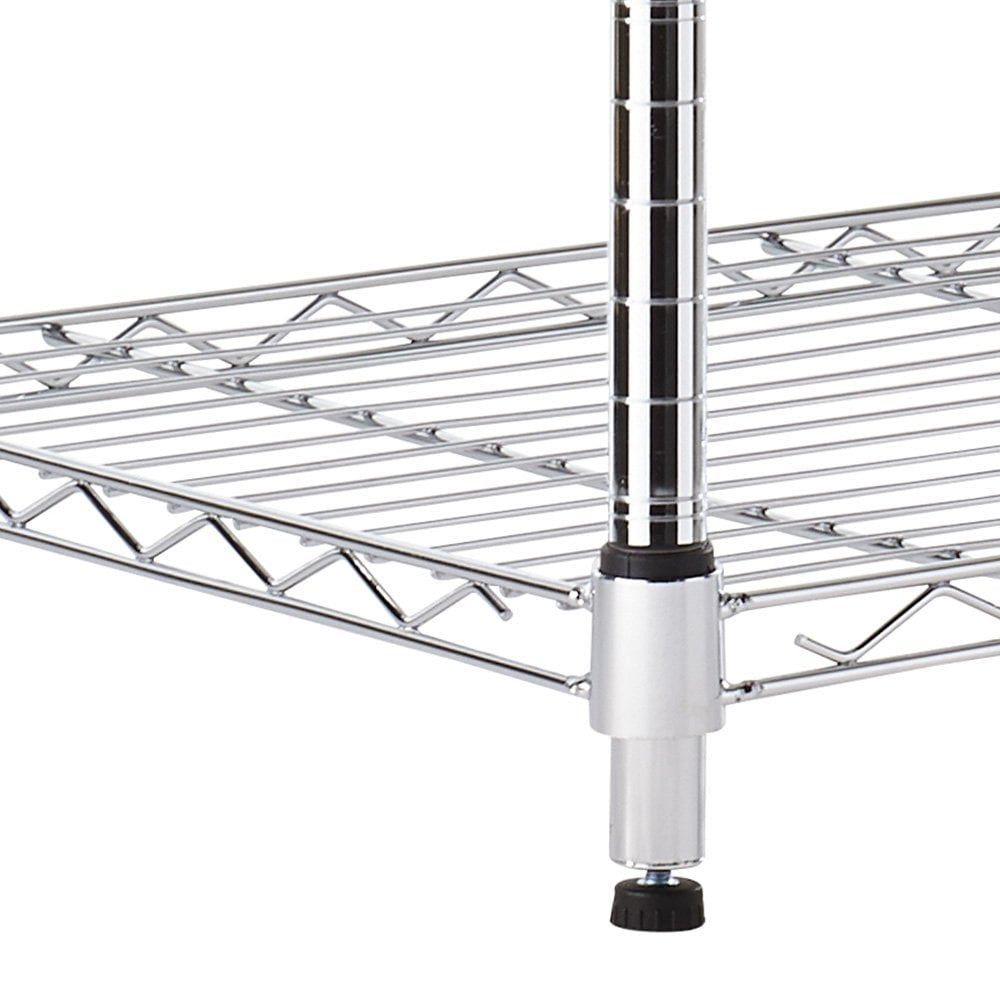 3 Tier Chrome Wire Shelving Unit - H1200mm