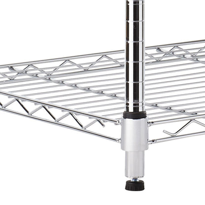 3 Tier Chrome Wire Shelving Unit - H1200mm