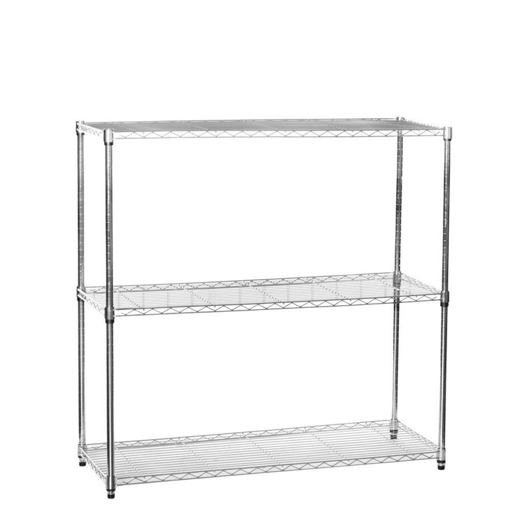 3 Tier Chrome Wire Shelving Unit - H1200mm
