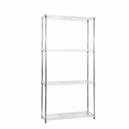 4 Tier Chrome Wire Shelving Unit - H1800 x W900 x D450mm