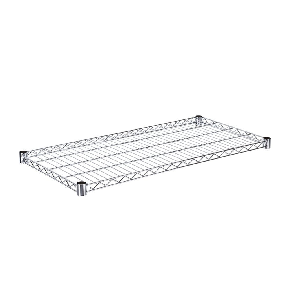 4 Tier Heavy Duty Chrome Wire Shelving Unit - H2400 x D450mm