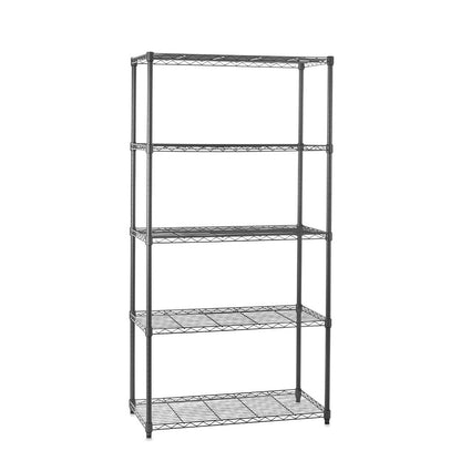 5 Tier Carbon Grey Shelving Unit - H1800 x D450mm