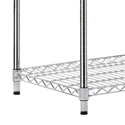 5 Tier Heavy Duty Chrome Wire Shelving Unit - H1800 x D450mm