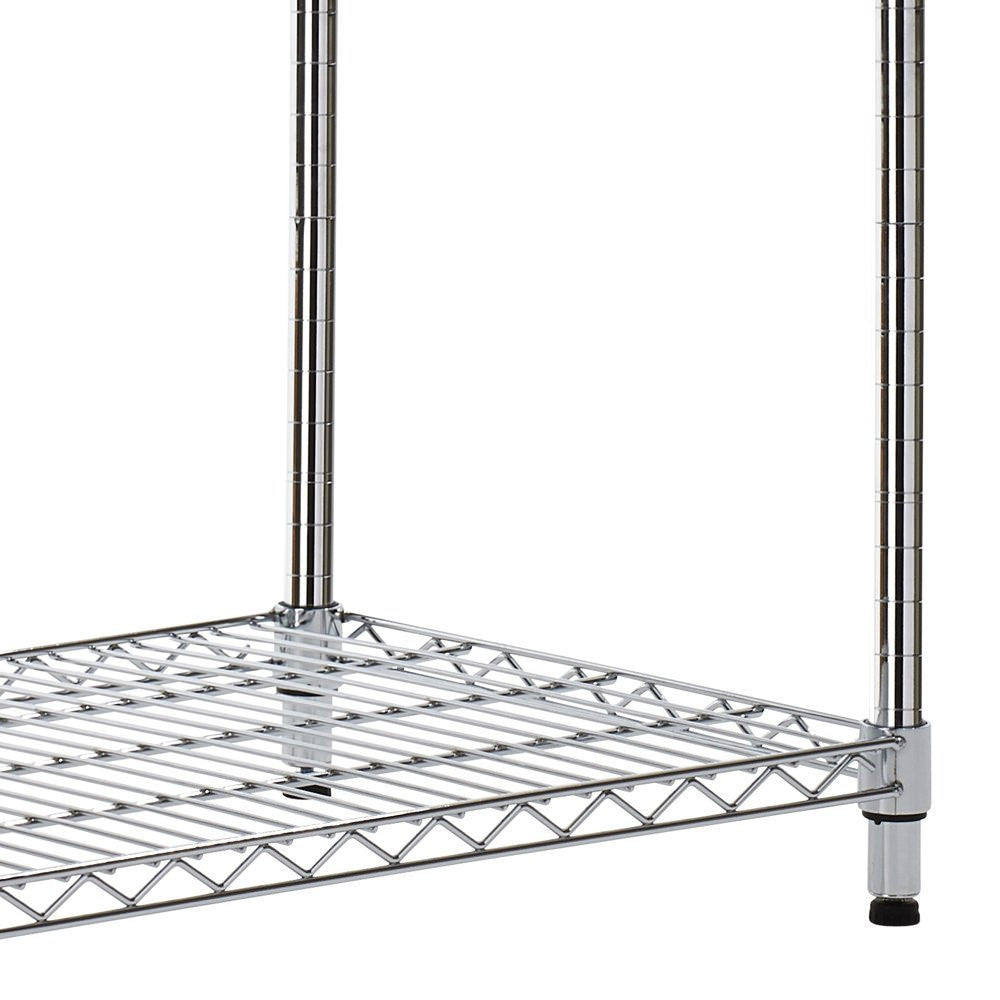 5 Tier Heavy Duty Chrome Wire Shelving Unit - H1800 x D600mm