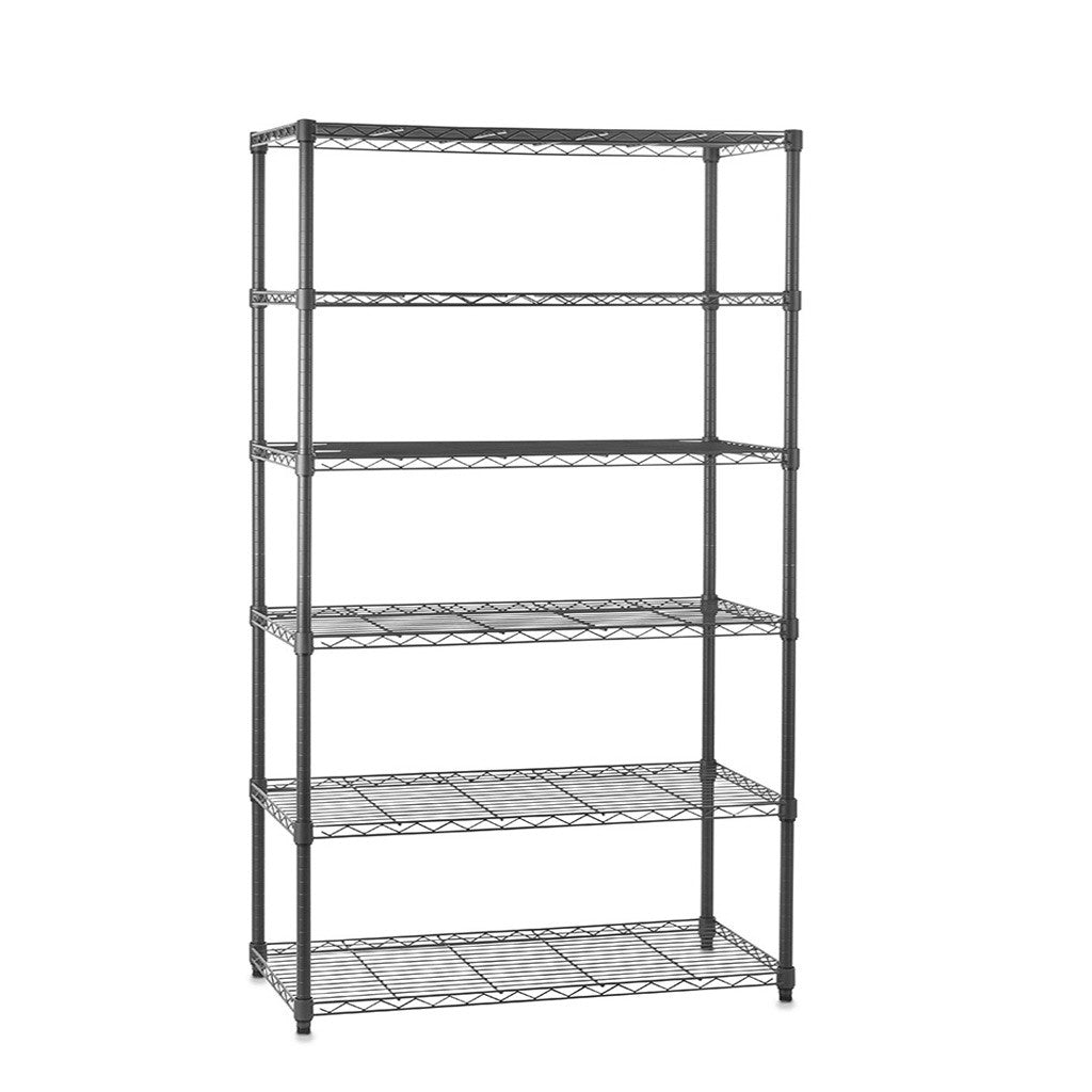 6 Tier Carbon Grey Shelving Unit - H1800 x D450mm