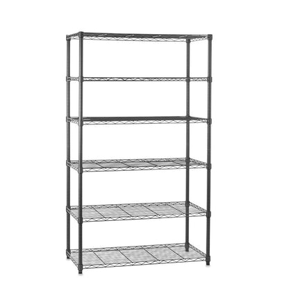 6 Tier Carbon Grey Shelving Unit - H1800 x D450mm