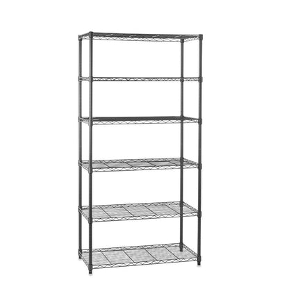 6 Tier Carbon Grey Shelving Unit - H1800 x D450mm