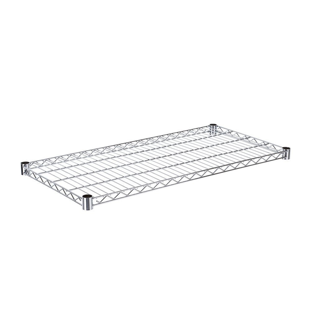 6 Tier Heavy Duty Chrome Wire Shelving Unit - H2400 x D450mm