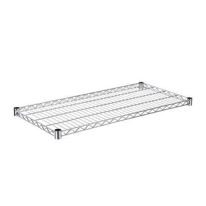 6 Tier Heavy Duty Chrome Wire Shelving Unit - H2400 x D450mm