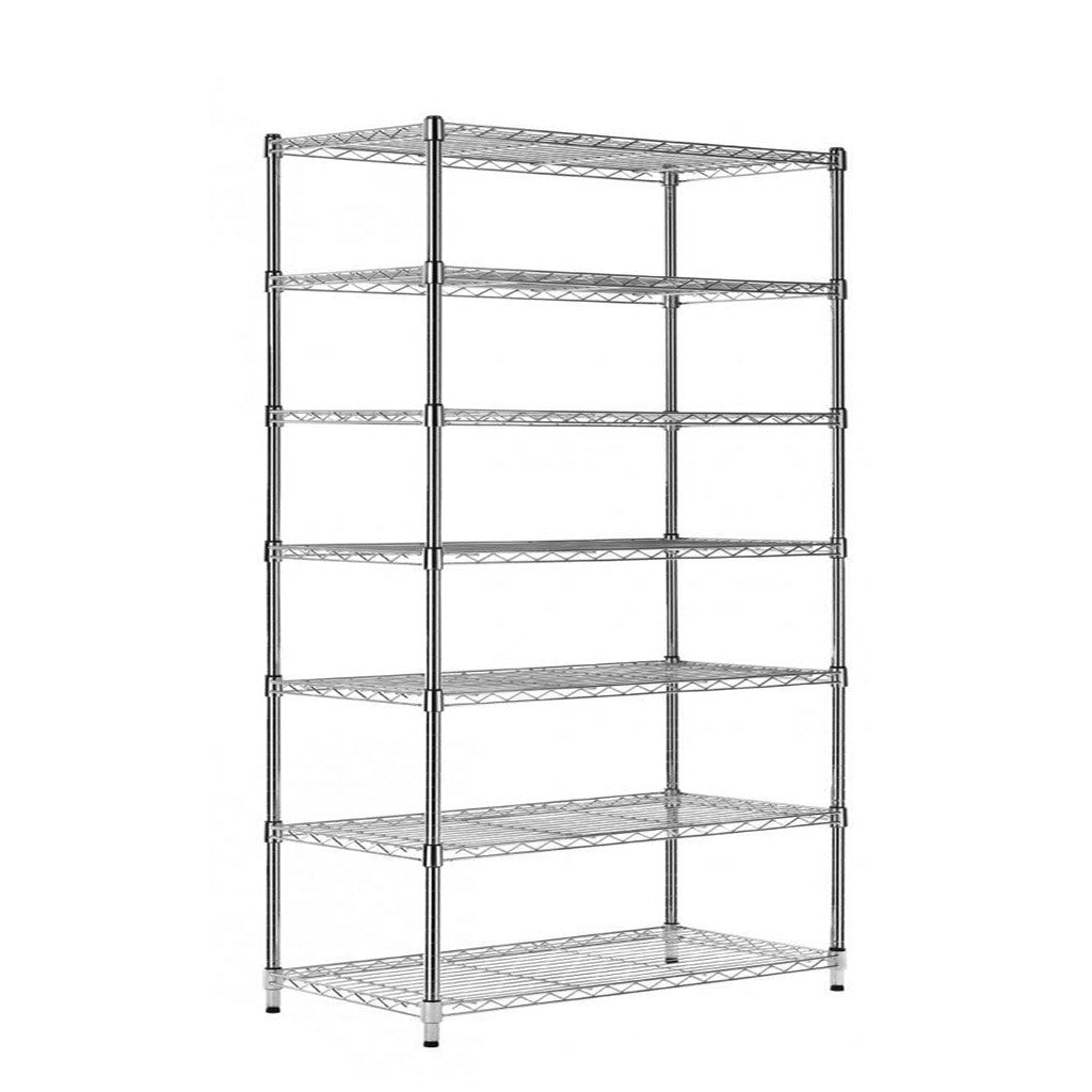 7 Tier Chrome Wire Shelving Unit - H1800 x D450mm