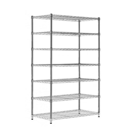 7 Tier Chrome Wire Shelving Unit - H1800 x D450mm
