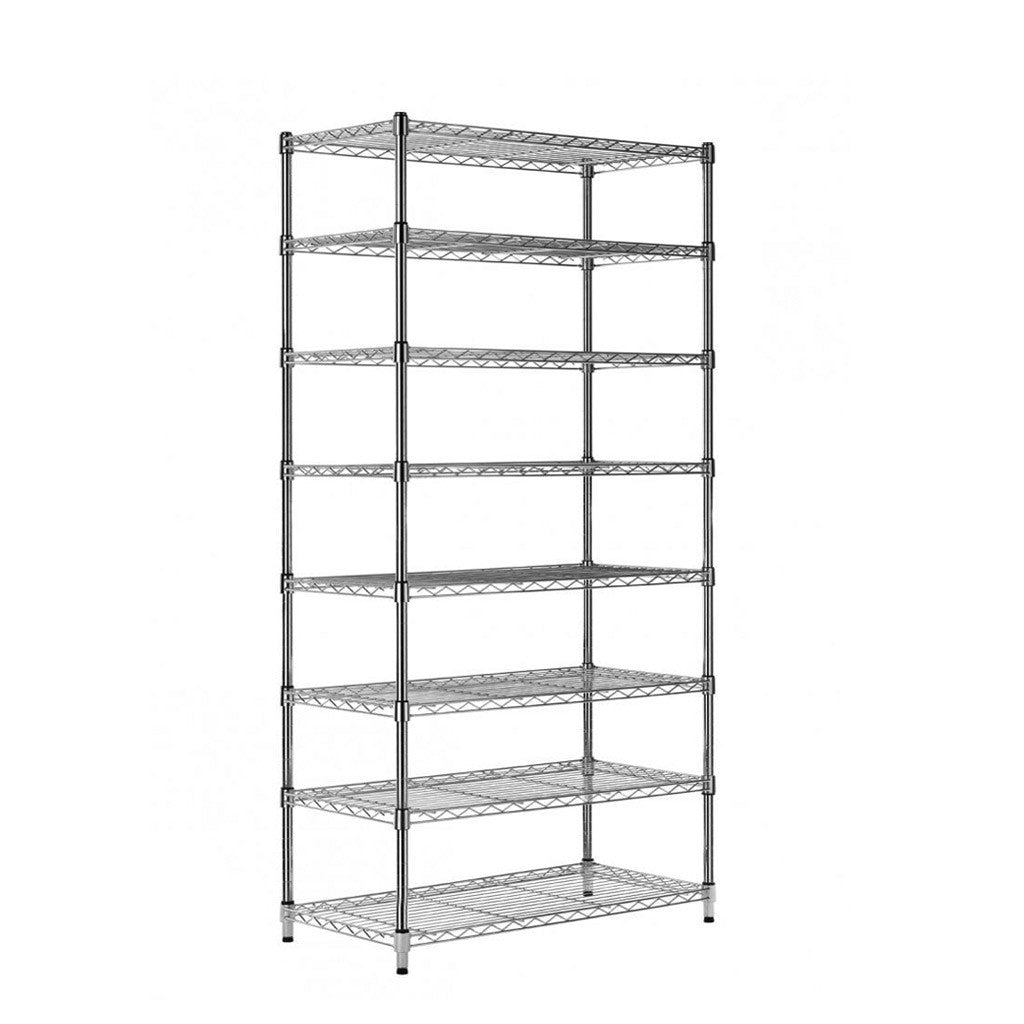 8 Tier Chrome Wire Shelving Unit - H1800 x D450mm