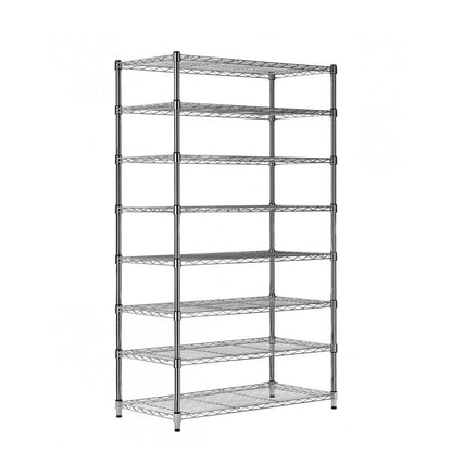 8 Tier Chrome Wire Shelving Unit - H1800 x D450mm