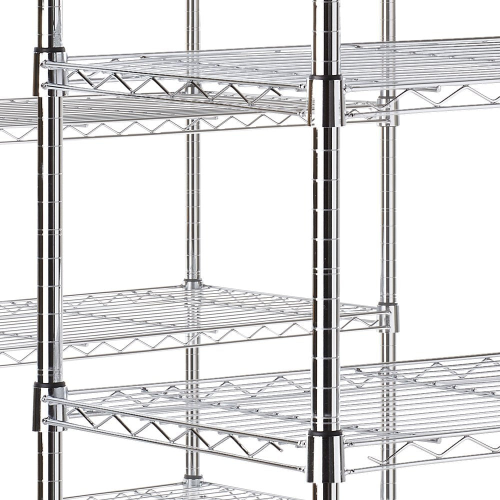 4 x 5 Tier Chrome Wire Shelving Units - H1800 x D450mm
