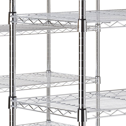 4 x 5 Tier Chrome Wire Shelving Units - H1800 x D450mm
