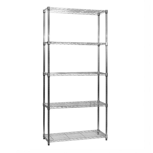 5 Tier Chrome Wire Shelving Unit - H2100mm