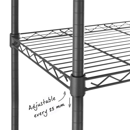 6 Tier Carbon Grey Shelving Unit - H1800 x W900 x D350mm