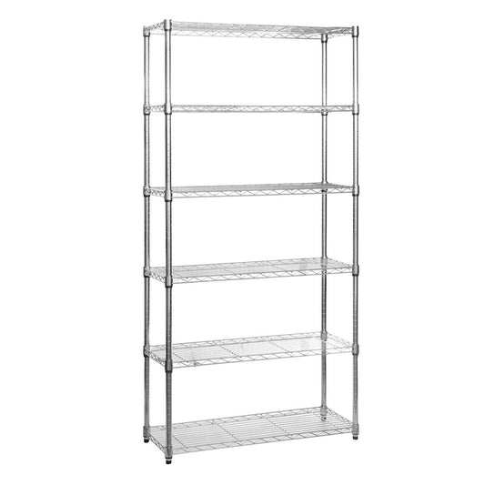 6 Tier Chrome Wire Shelving Unit - H2100mm