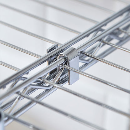 Pack of 2 Chrome Shelf Joining Brackets for Chrome Wire Shelving